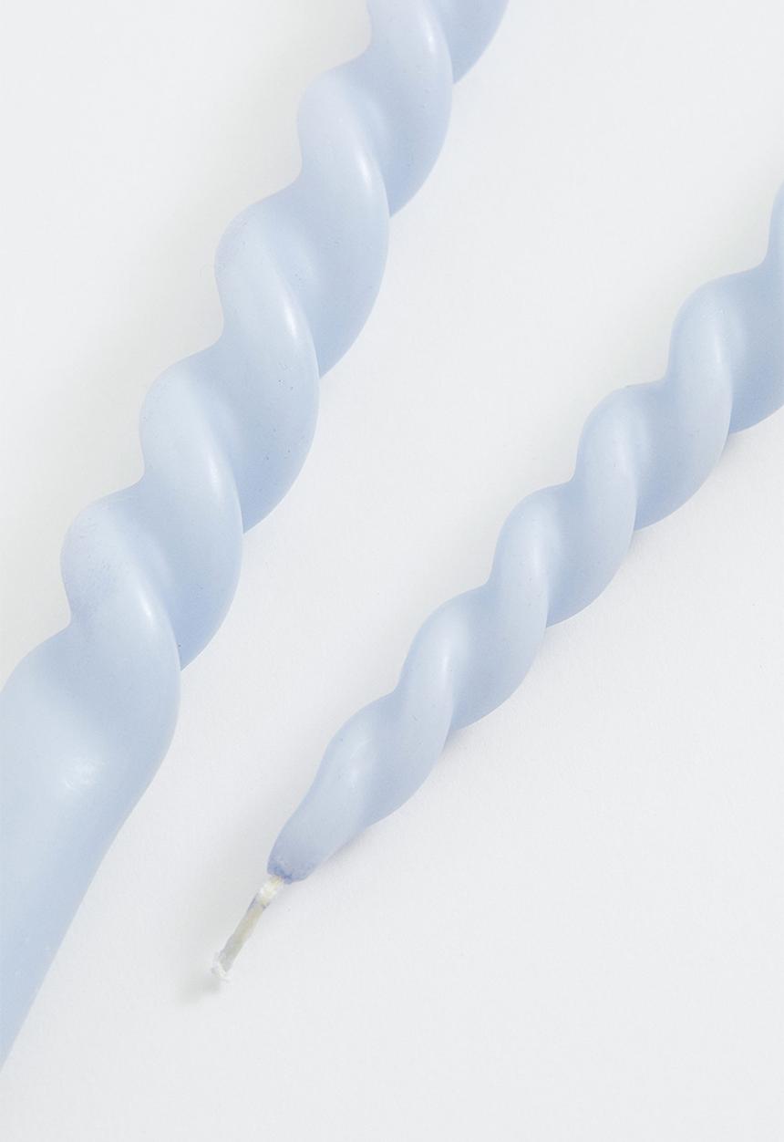 H&M - 2-pack spiral candles - light blue