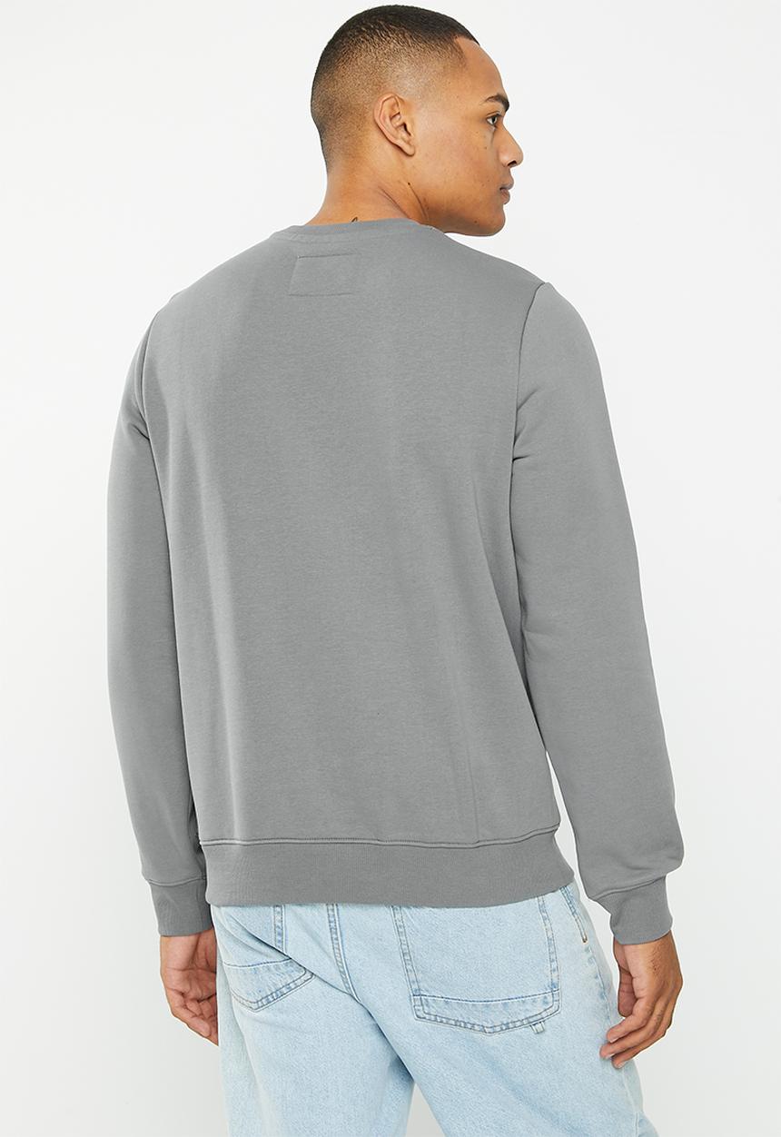 Aca Joe - Mens aca long sleeve pull over - dark grey