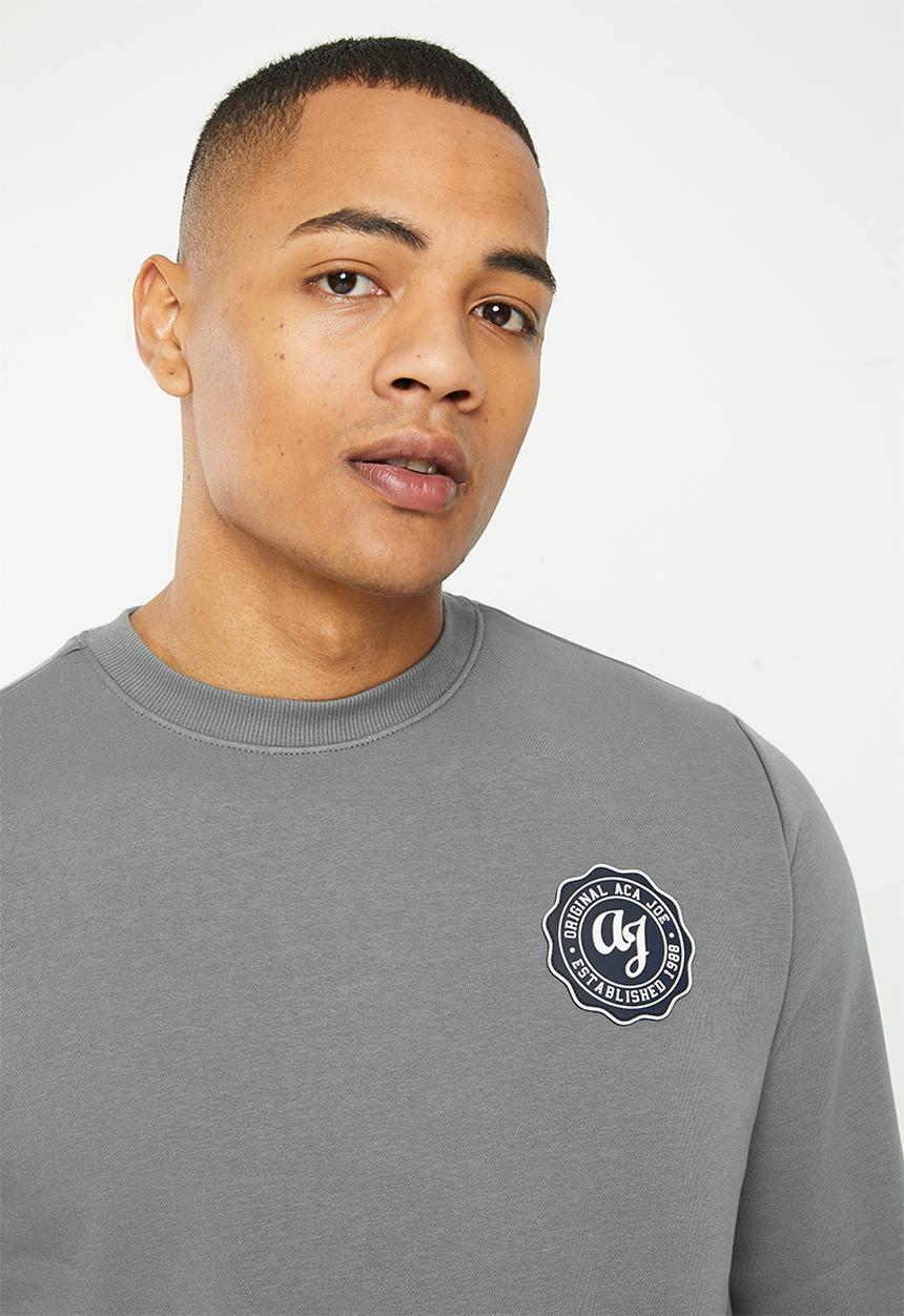 Aca Joe - Mens aca long sleeve pull over - dark grey