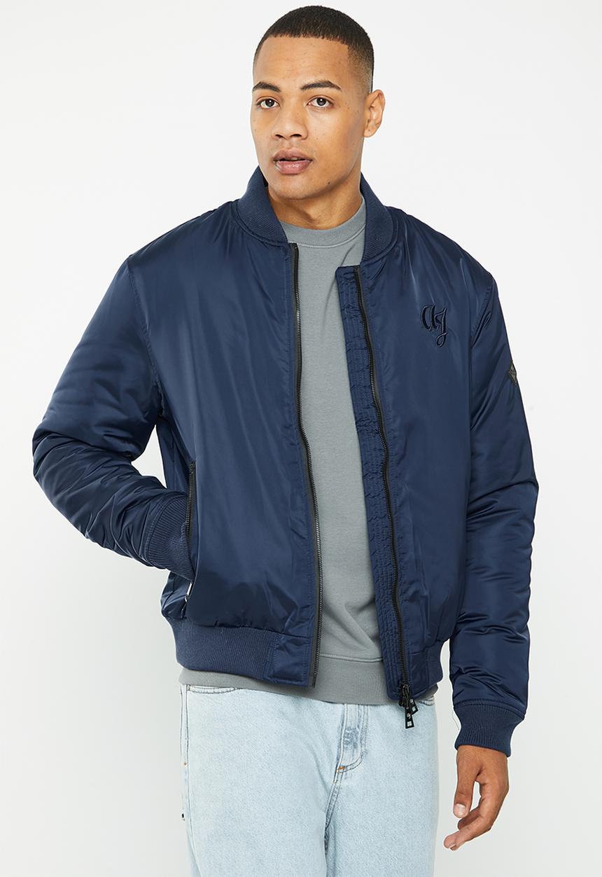 Aca Joe - Mens aca joe logo jacket bomber - dress blue