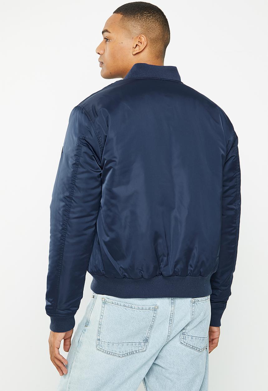 Aca Joe - Mens aca joe logo jacket bomber - dress blue