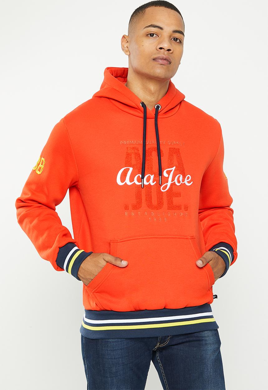 Aca Joe - Mens aca joe pull over hoodie - red