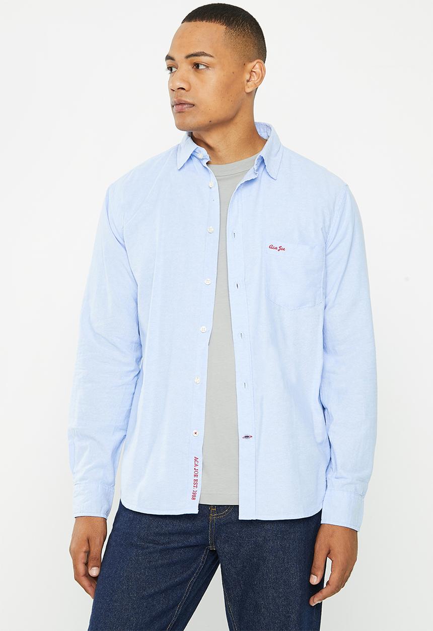 Aca Joe - Mens aca joe long sleeve shirt - ice blue