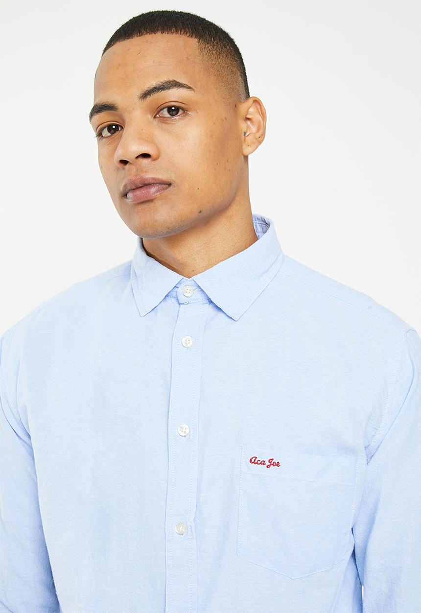 Aca Joe - Mens aca joe long sleeve shirt - ice blue