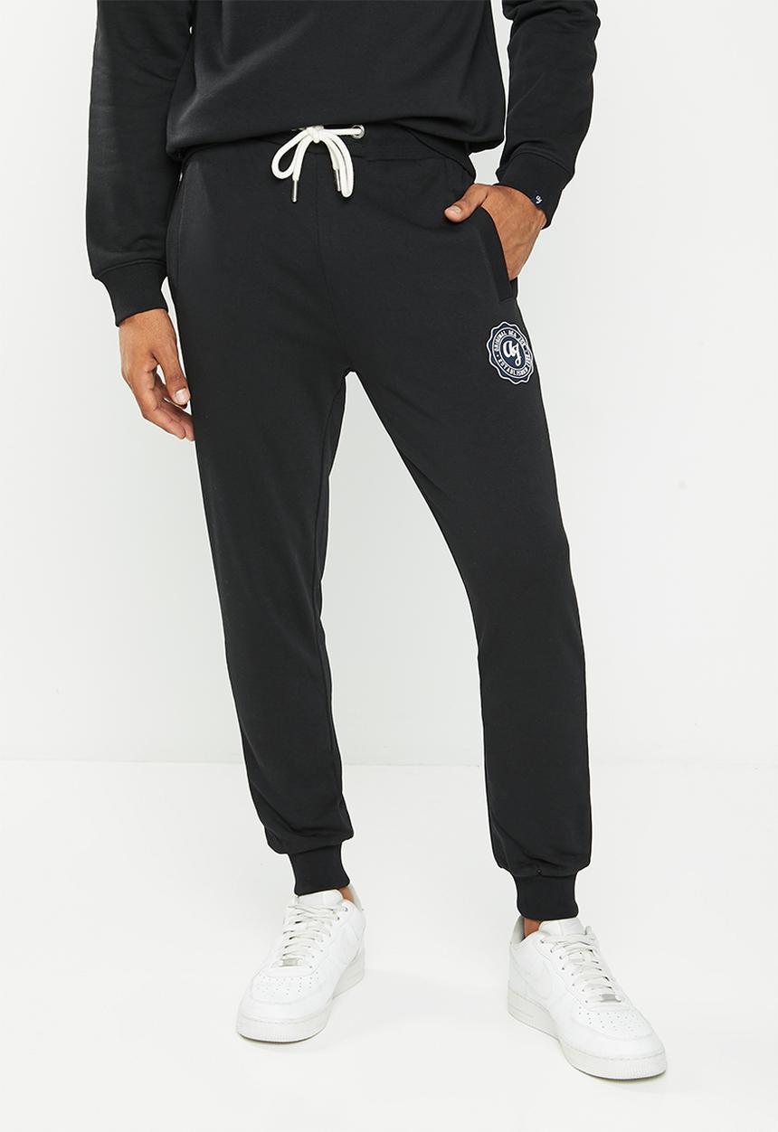 Aca Joe - Mens aca joe unbrushed fleece jogger - black