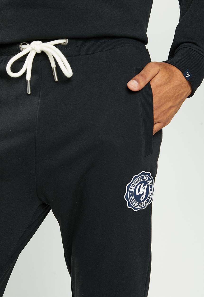 Aca Joe - Mens aca joe unbrushed fleece jogger - black