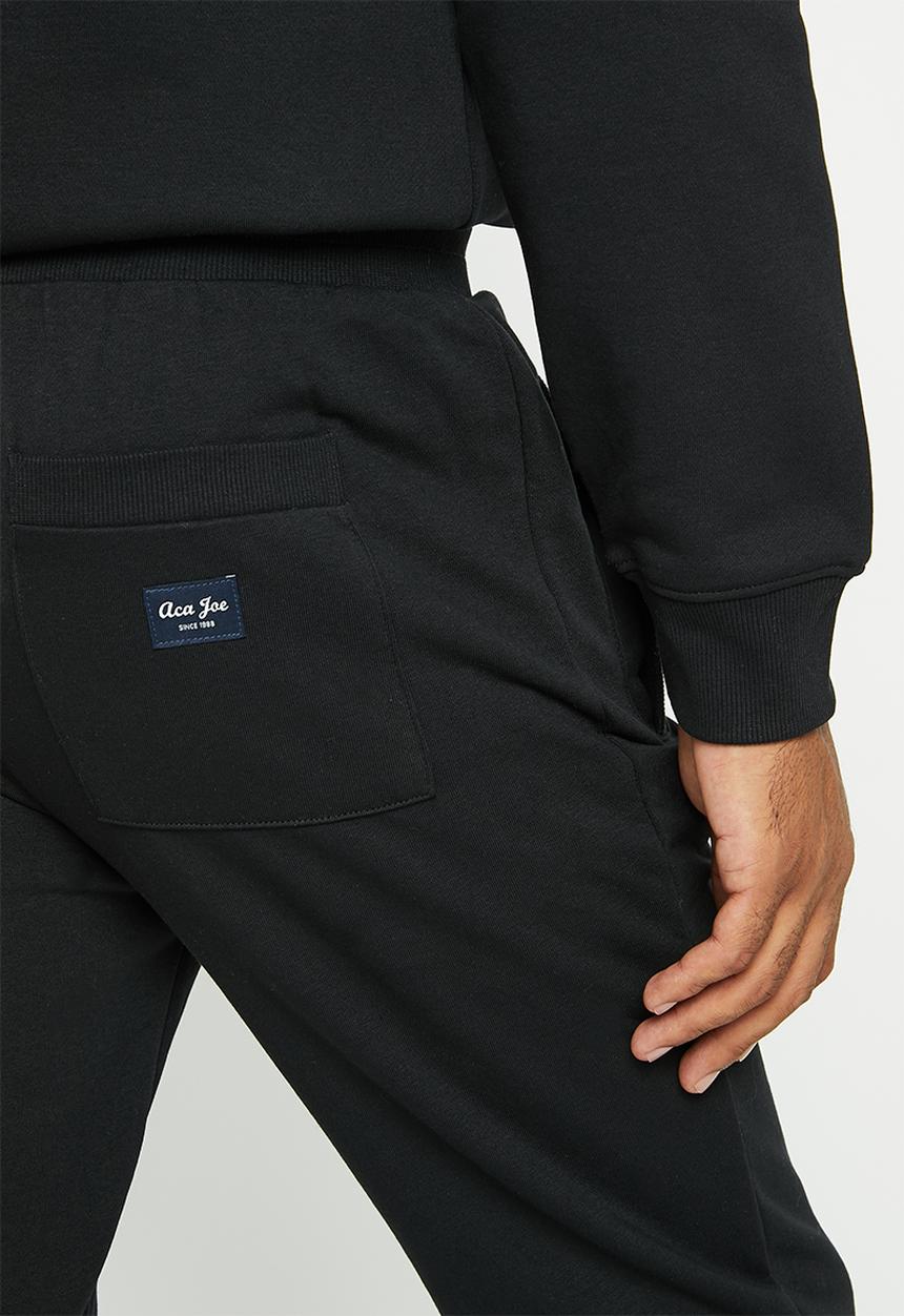 Aca Joe - Mens aca joe unbrushed fleece jogger - black