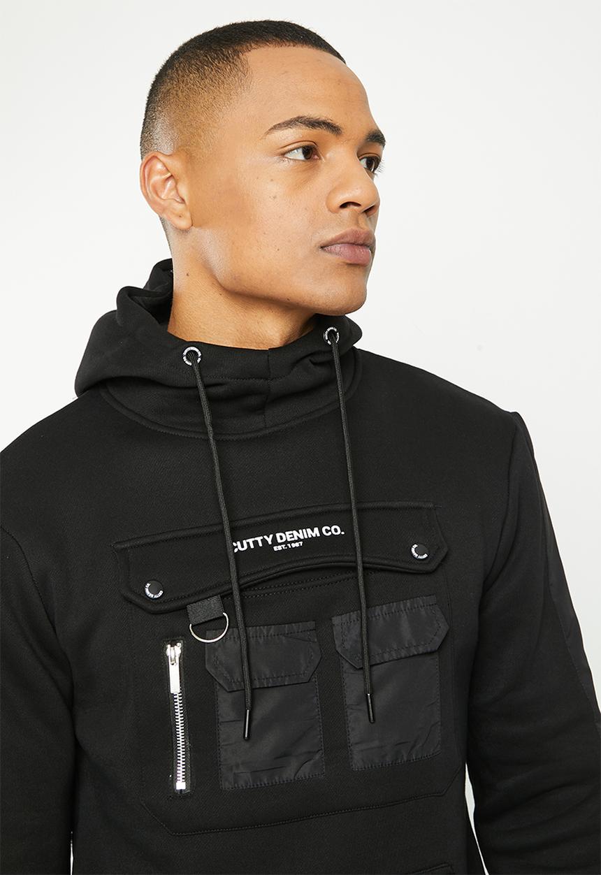 Cutty - Perez hooded  sweatshirt - black