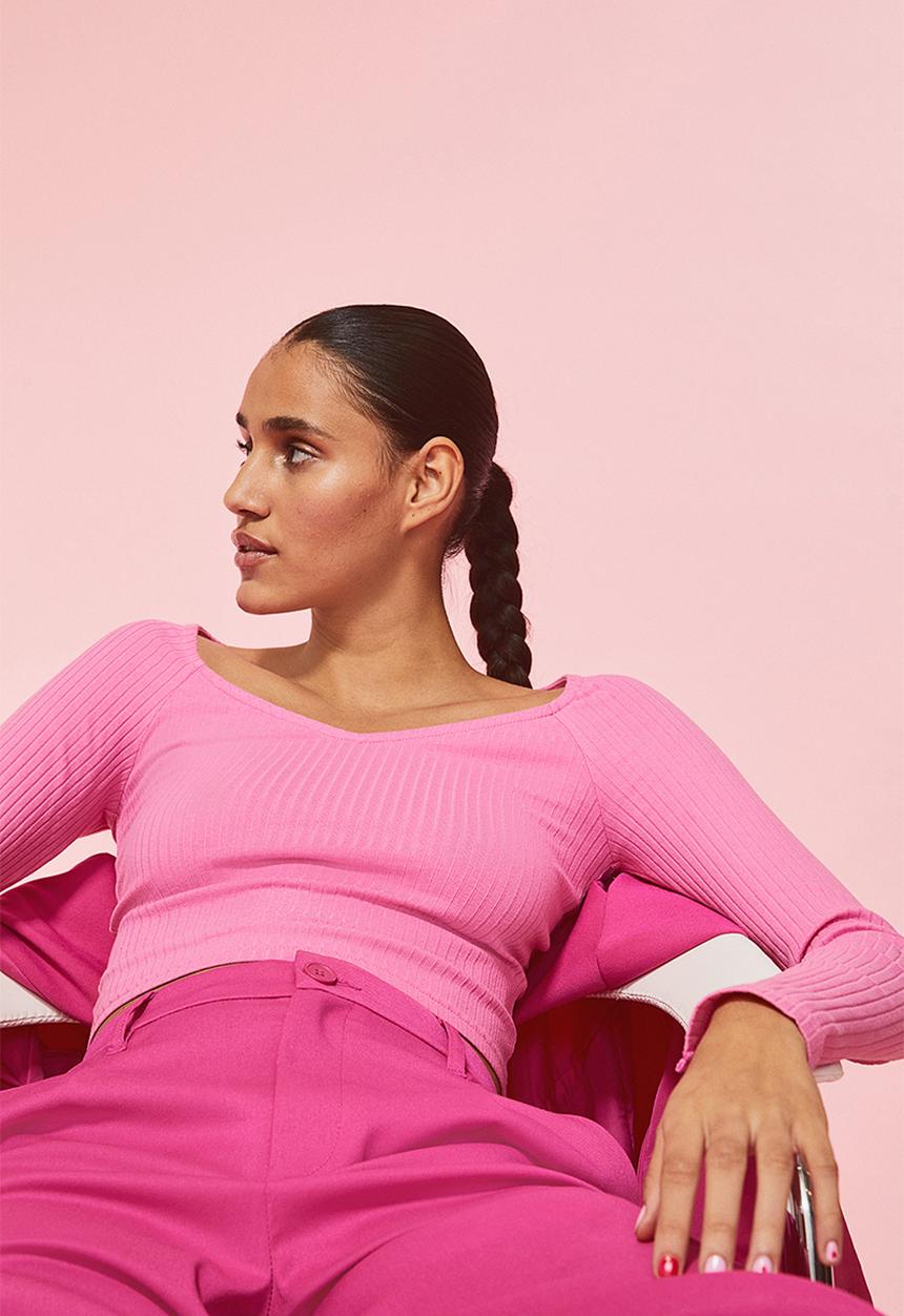 H&M - Wide trousers - cerise