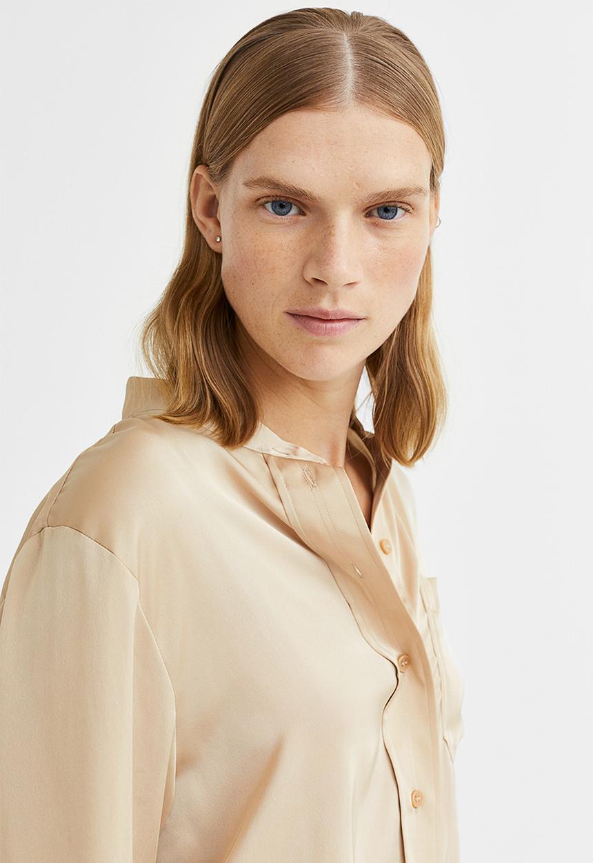 H&M - Oversized shirt - beige