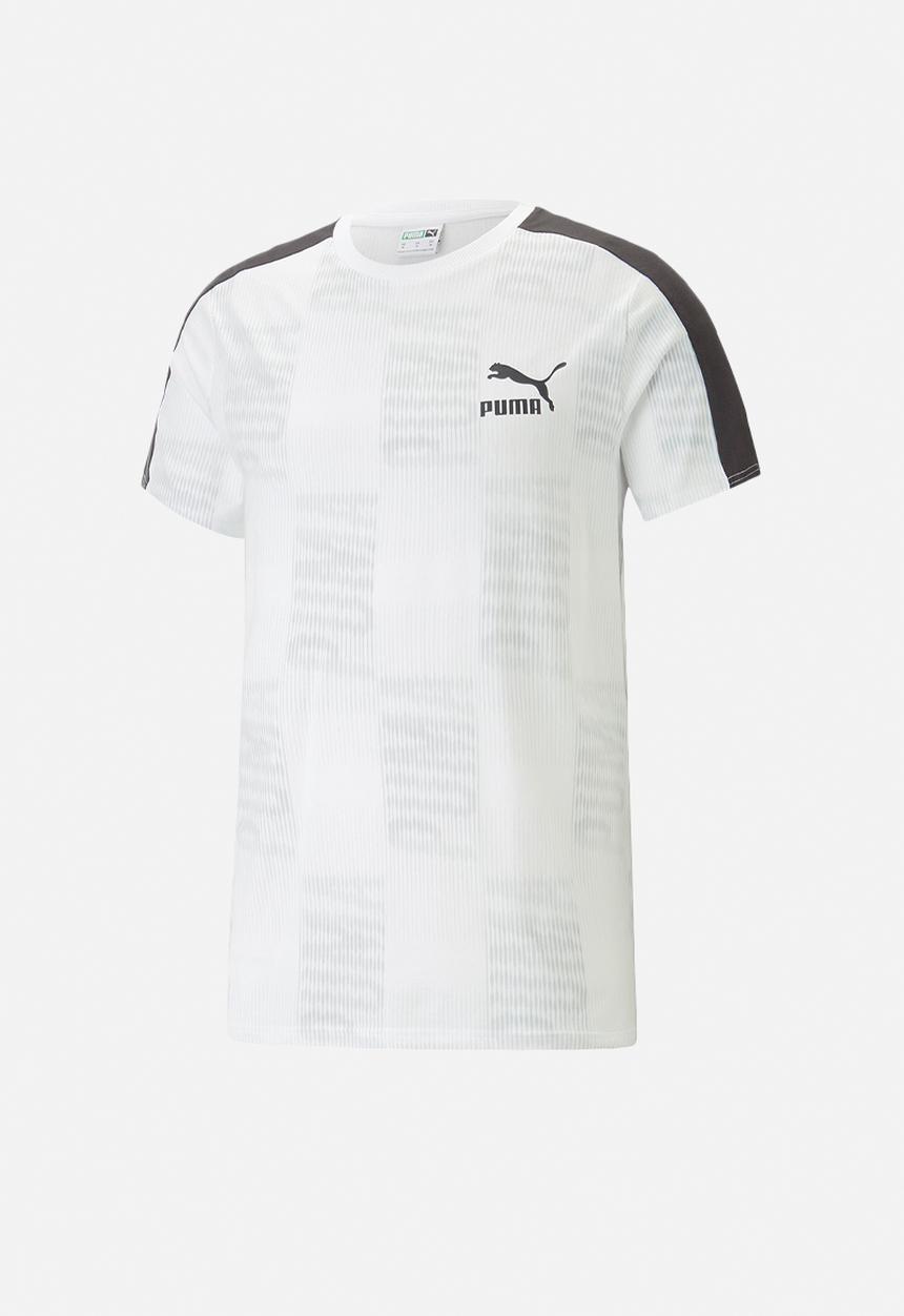 PUMA - T7 sport aop tee - puma white-aop