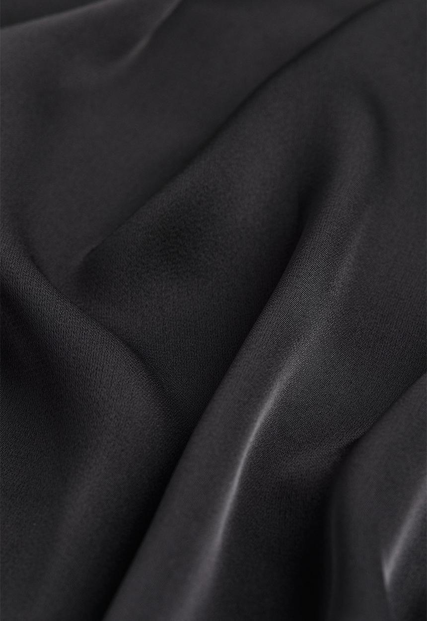 H&M - Short satin dress - black