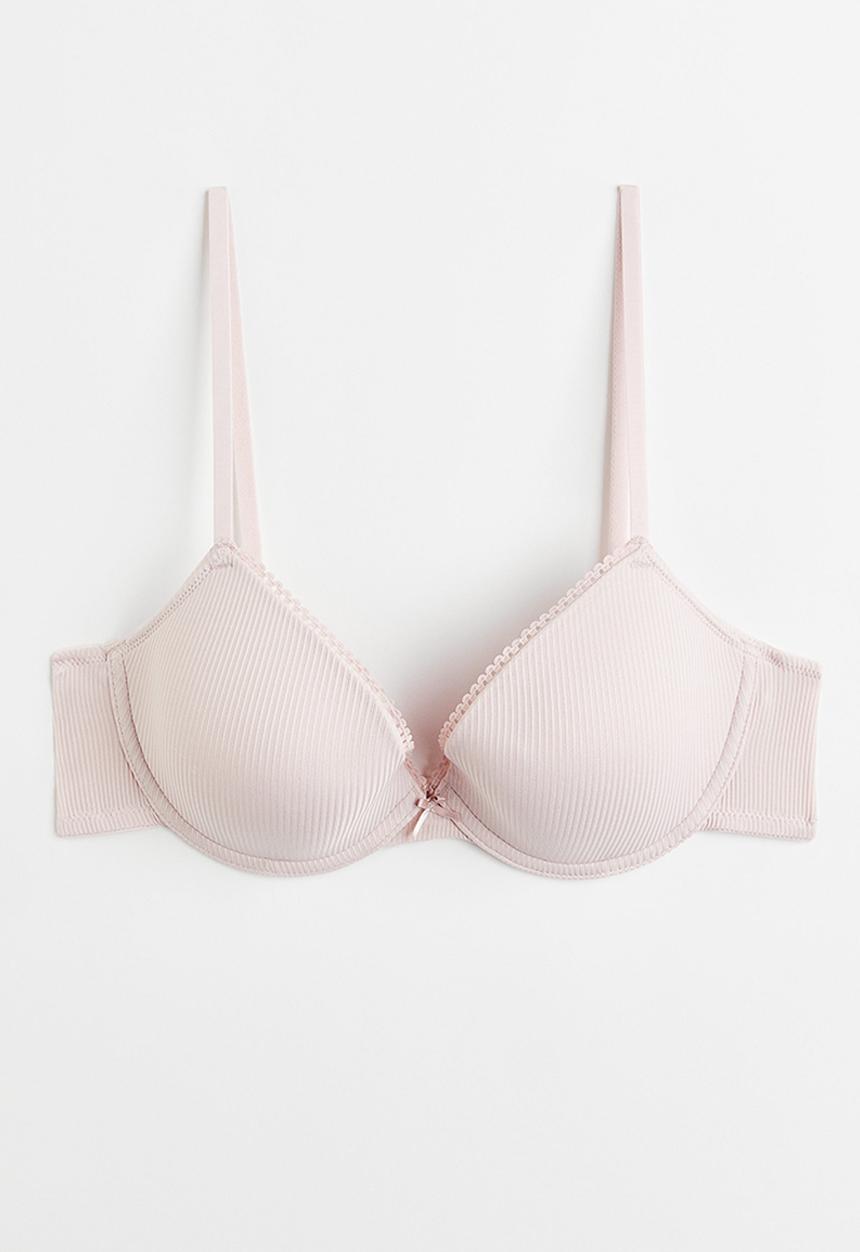 H&M - Padded underwired bra - powder pink