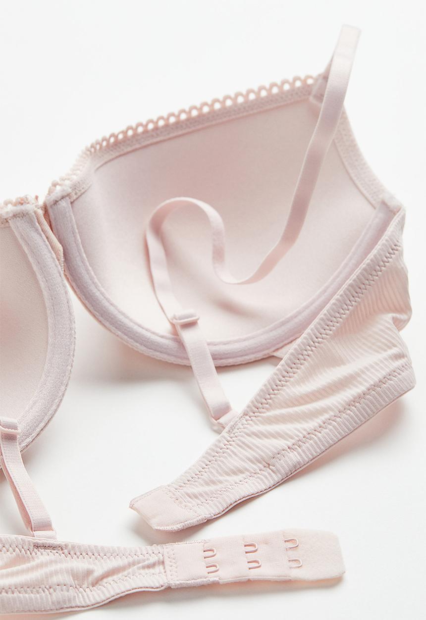 H&M - Padded underwired bra - powder pink