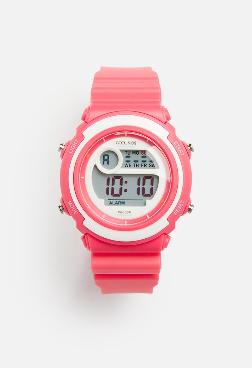Cool Kids - Kids digital mid-size 30m watch - pink
