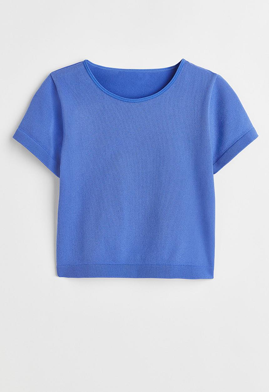 H&M - Thermolite® ribbed T-shirt - blue