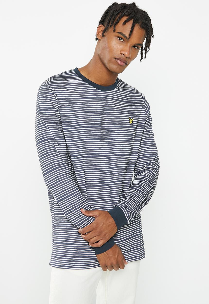 Lyle & Scott - Breton stripe long sleeve t-shirt - navy