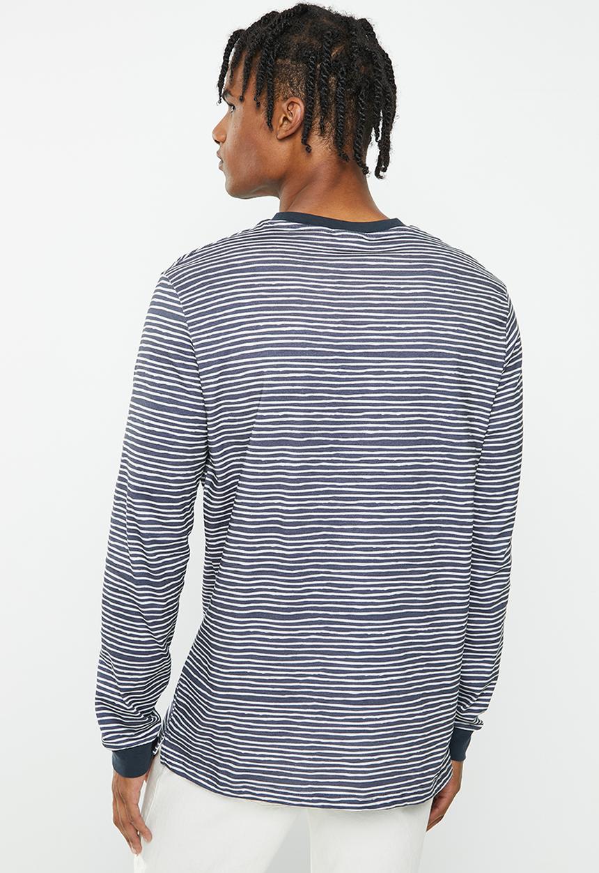 Lyle & Scott - Breton stripe long sleeve t-shirt - navy