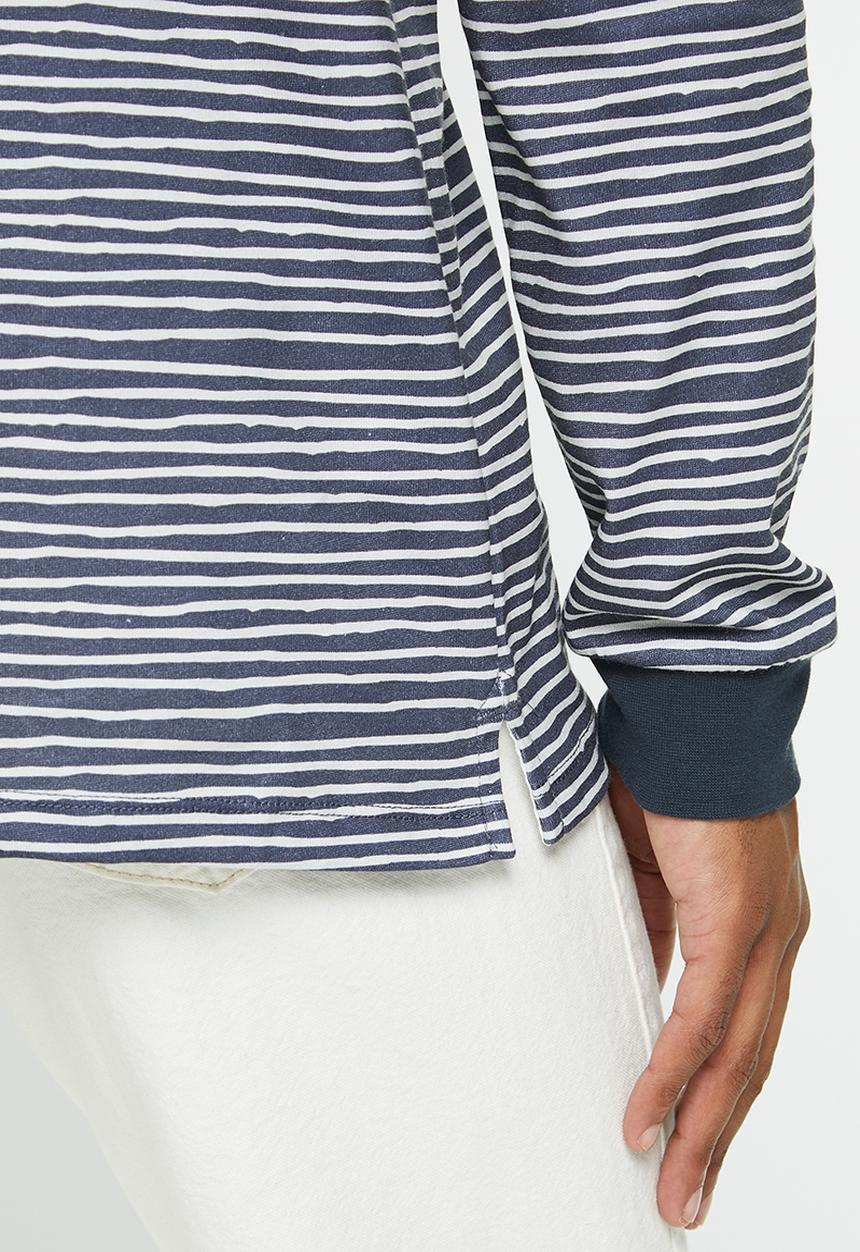 Lyle & Scott - Breton stripe long sleeve t-shirt - navy