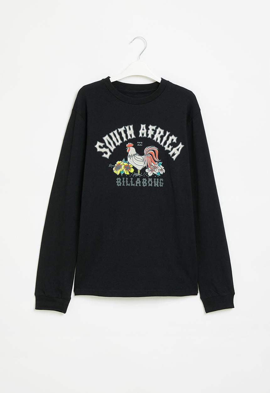 Billabong  - Boys south african chook long sleeve tee - black