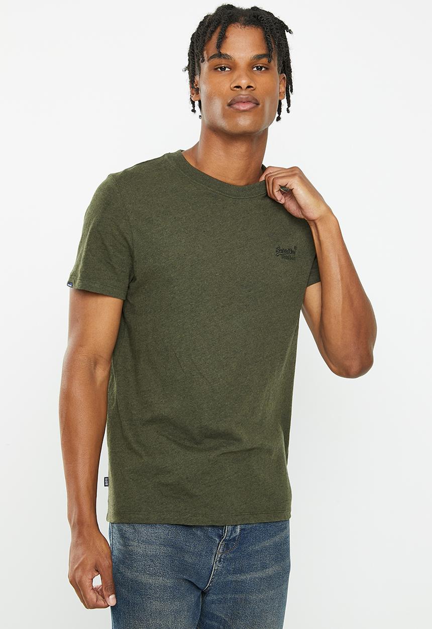 Superdry. - Vintage logo emb tee - winter khaki grit