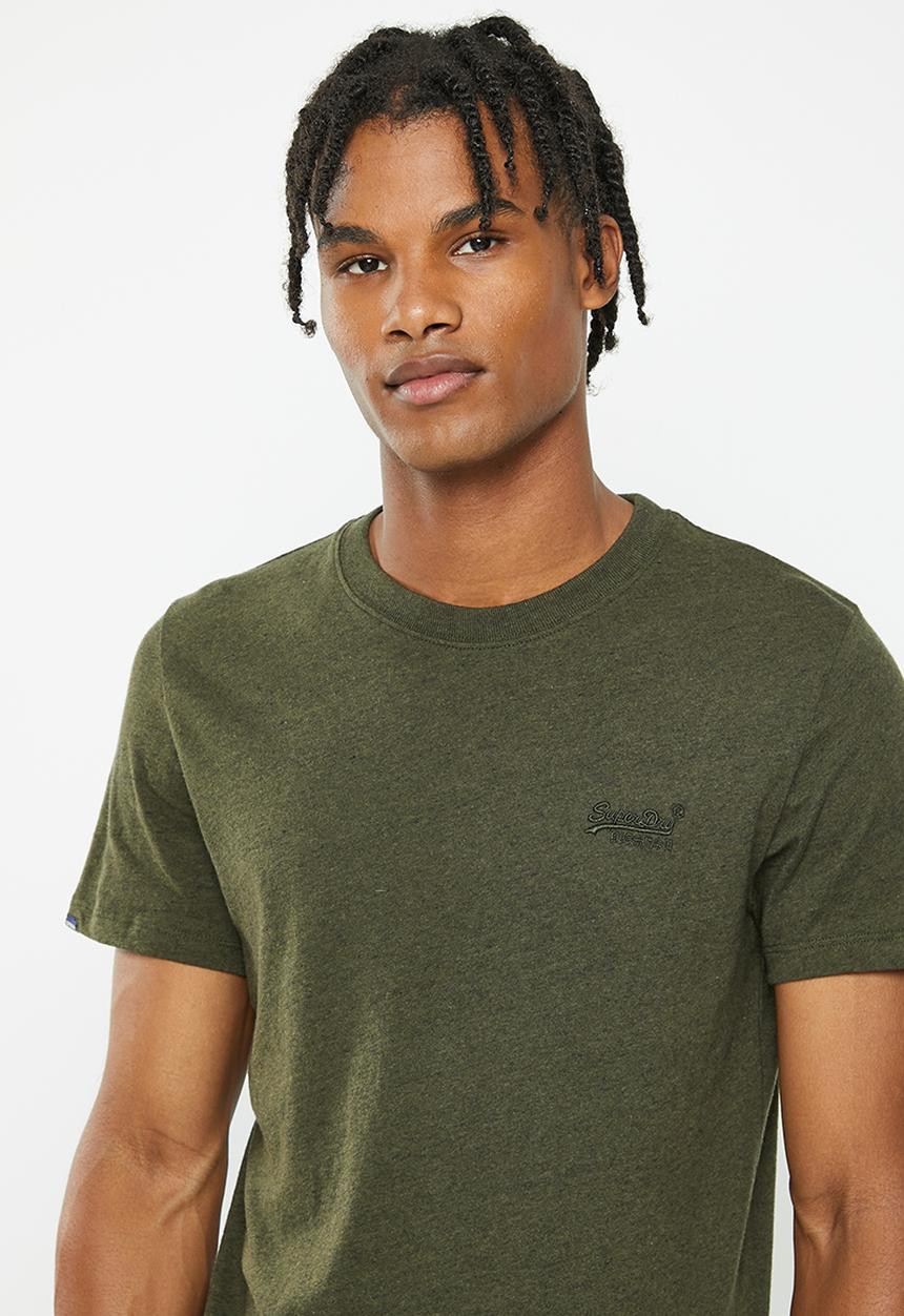 Superdry. - Vintage logo emb tee - winter khaki grit