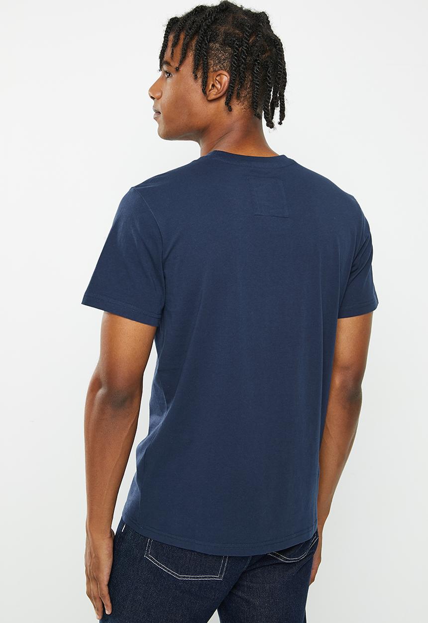 Aca Joe - Mens aca joe rasied lwc embroidery crew tee - dress blue