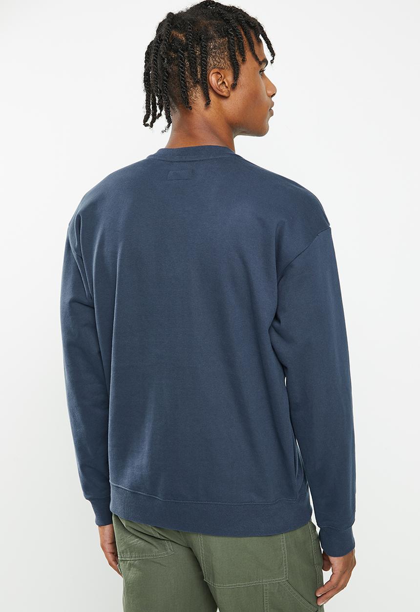 Converse - Chain stitch elevated cardigan - navy