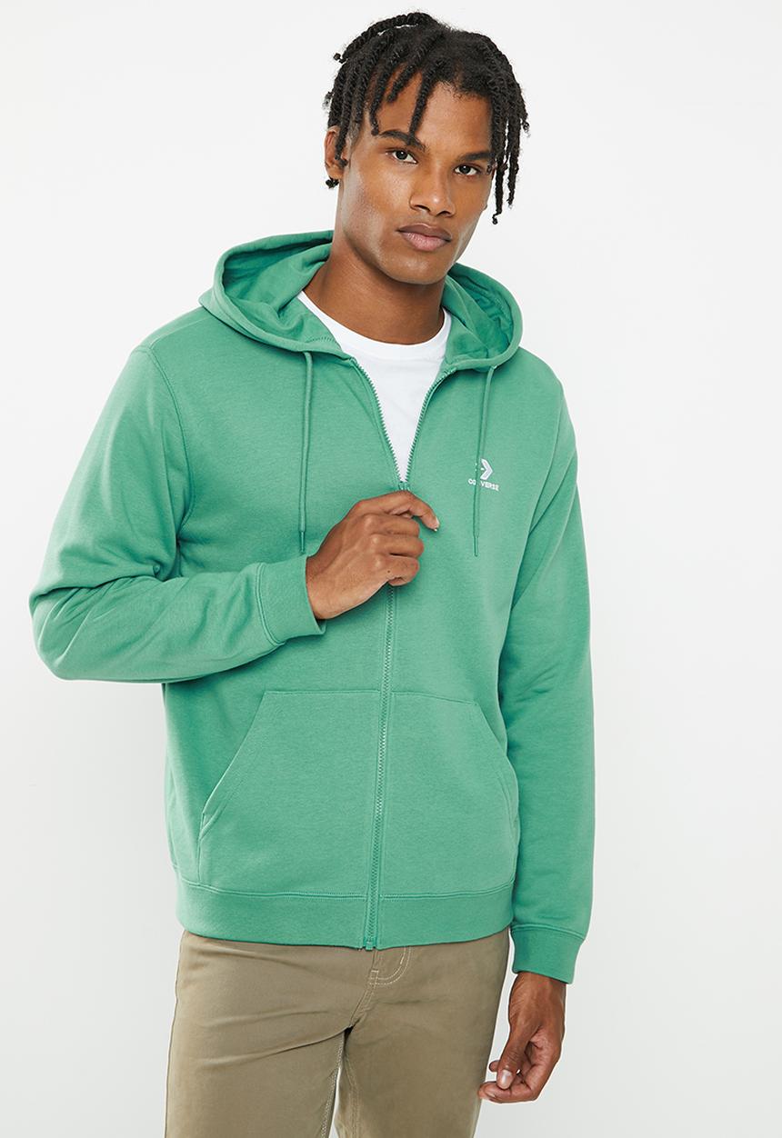Converse - Converse go-to embroidered star zip hoodie - teal