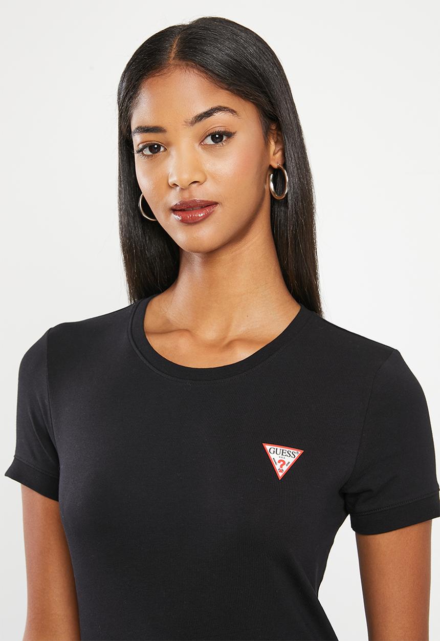 GUESS - Short sleeve cn mini triangle tee - jet black