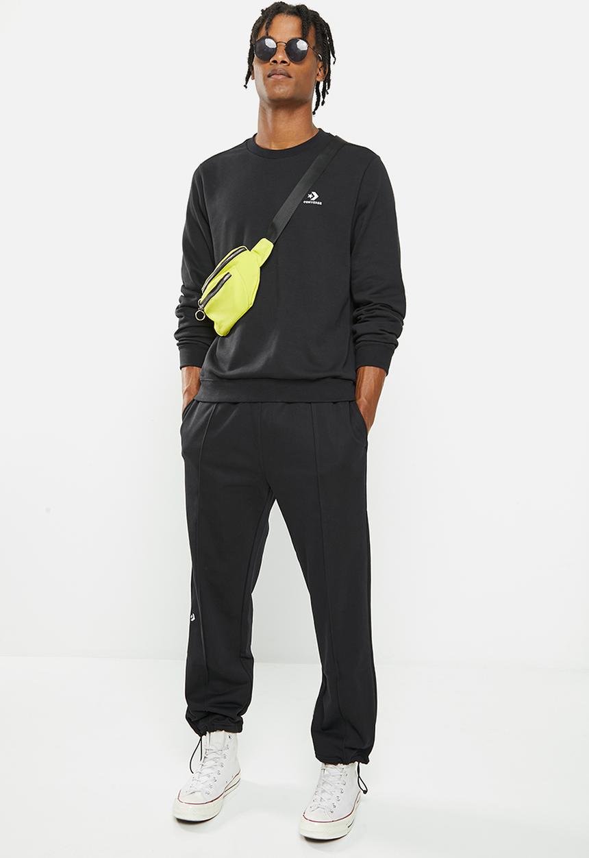 Converse - Elevated knit paneled pant - black