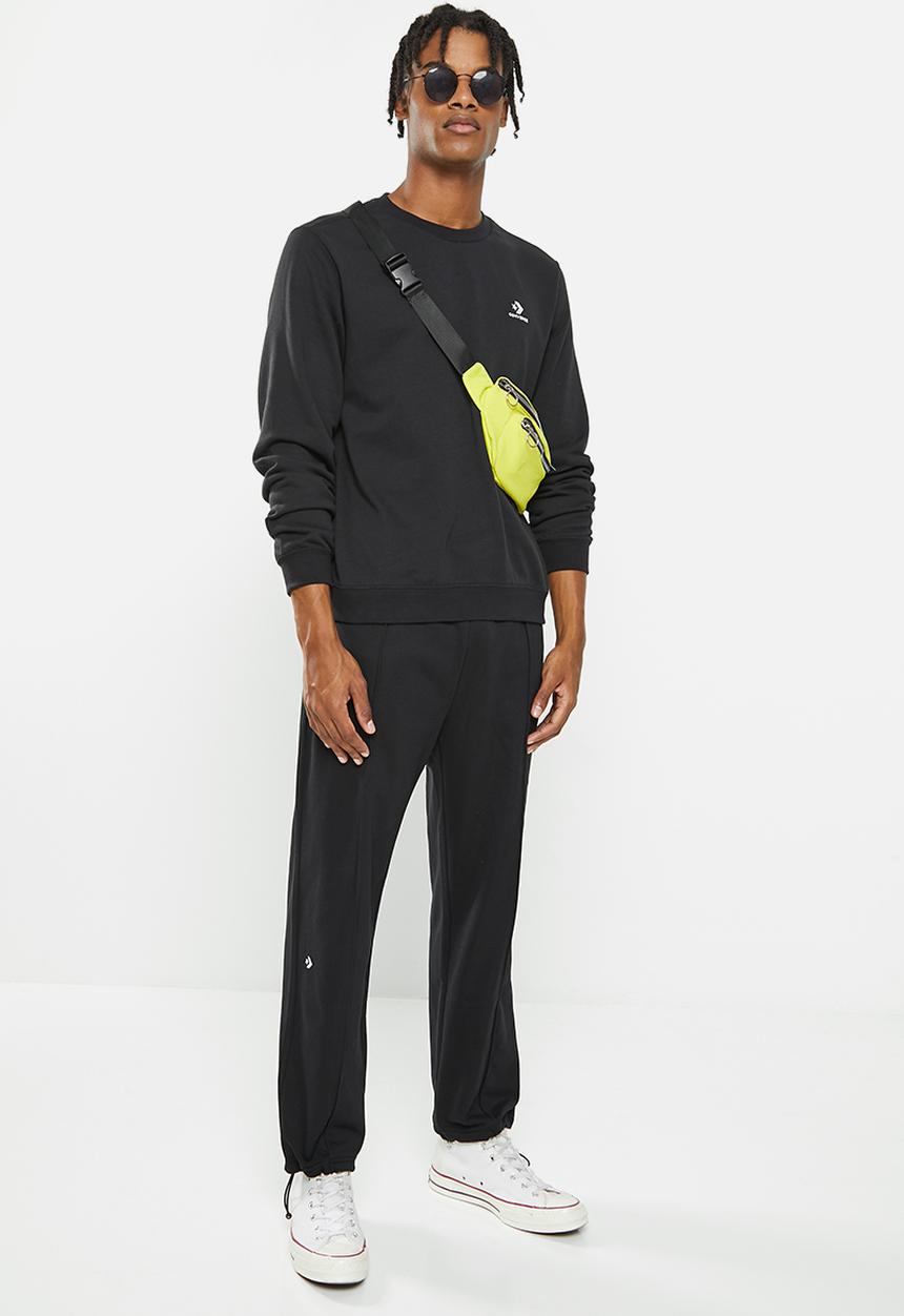 Converse - Converse go-to embroidered star chevron sweatshirt - black