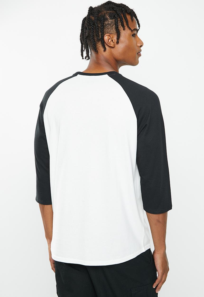 Oakley - Relax raglan 3/4 tee - off white & black