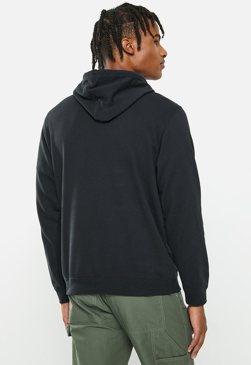 Converse - Standard fit large chuck patch hoodie - black
