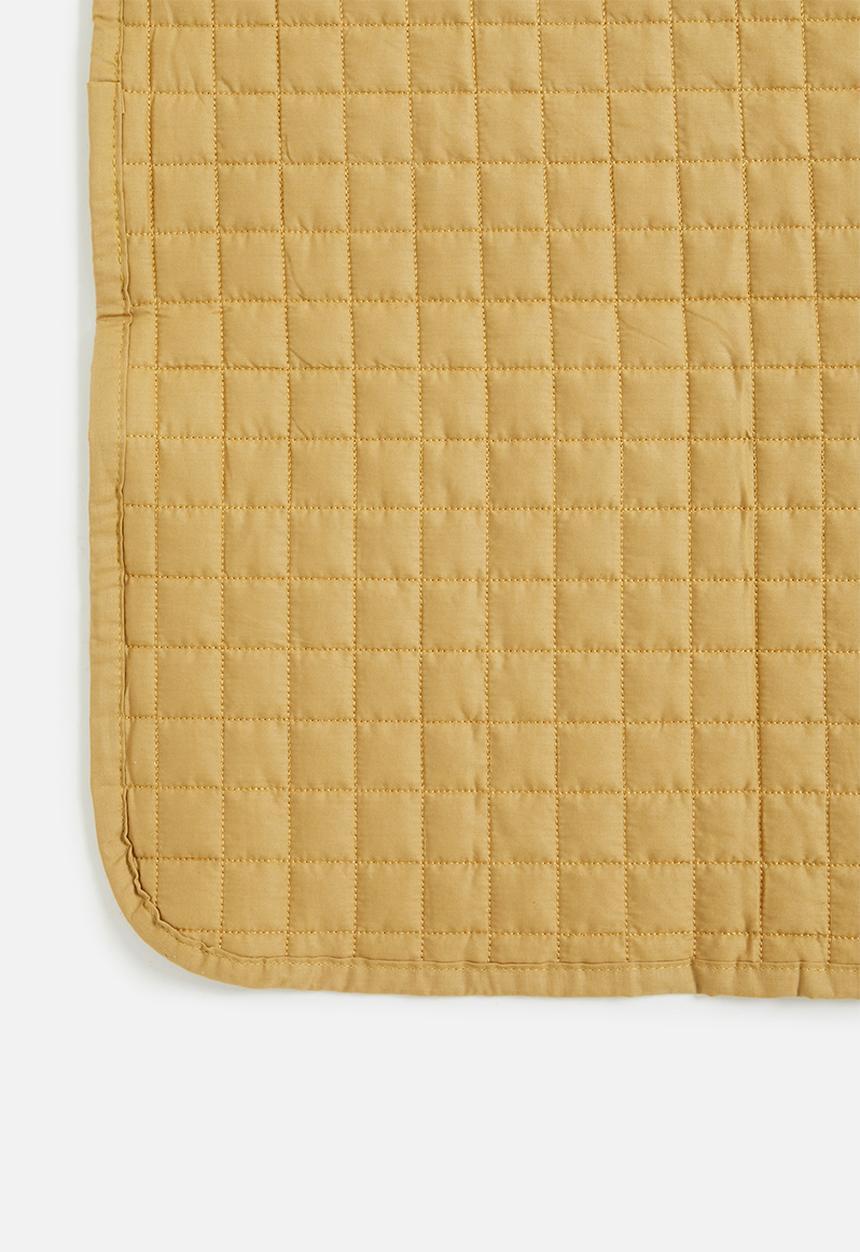 Sixth Floor - Check cotton quilt - mustard yellow