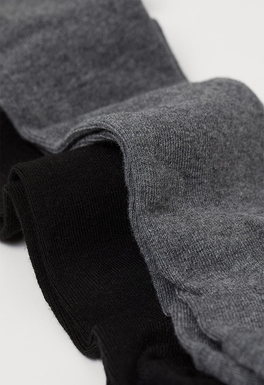 H&M - 2-pack tights - black/grey