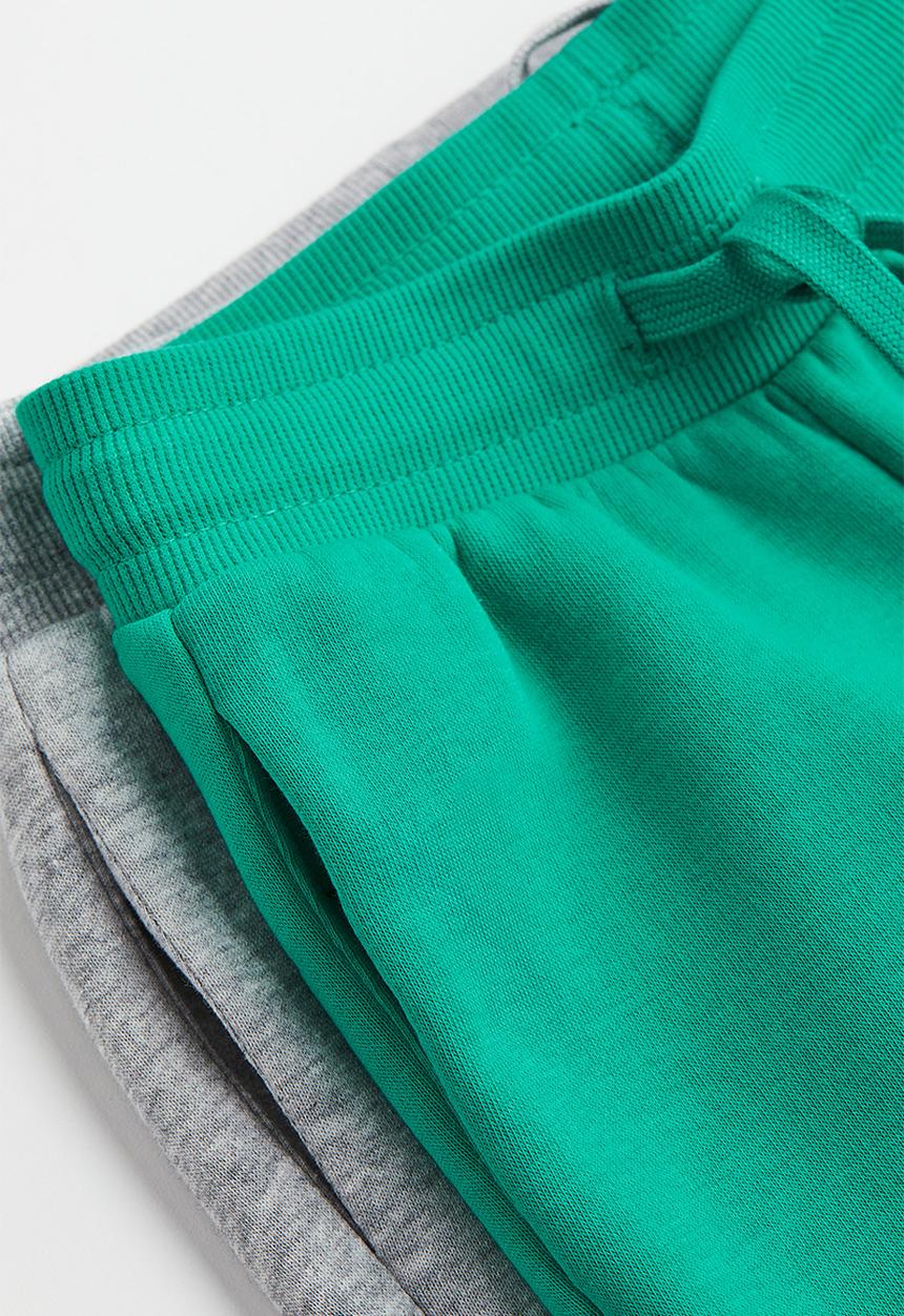 H&M - 2-pack joggers - bright green/light grey marl