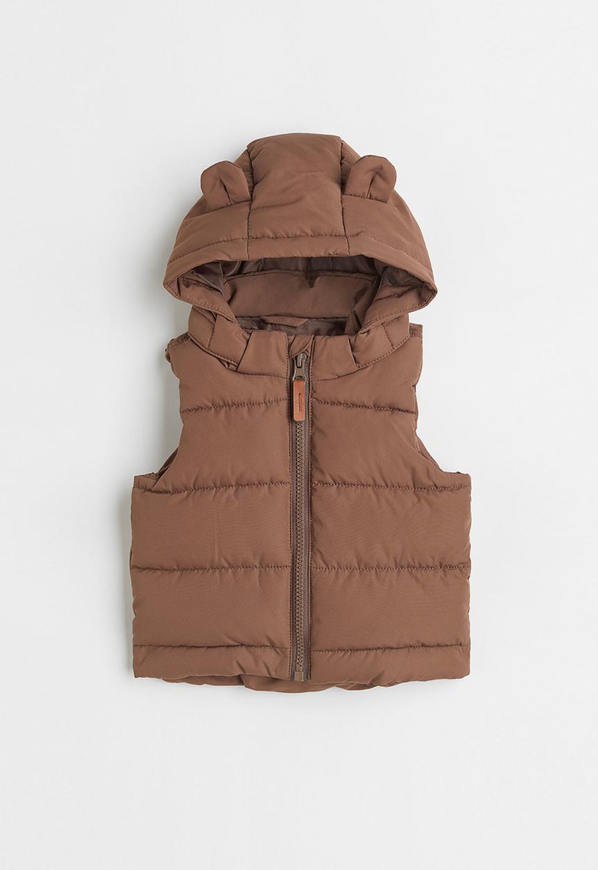 H&M - Hooded padded gilet - brown