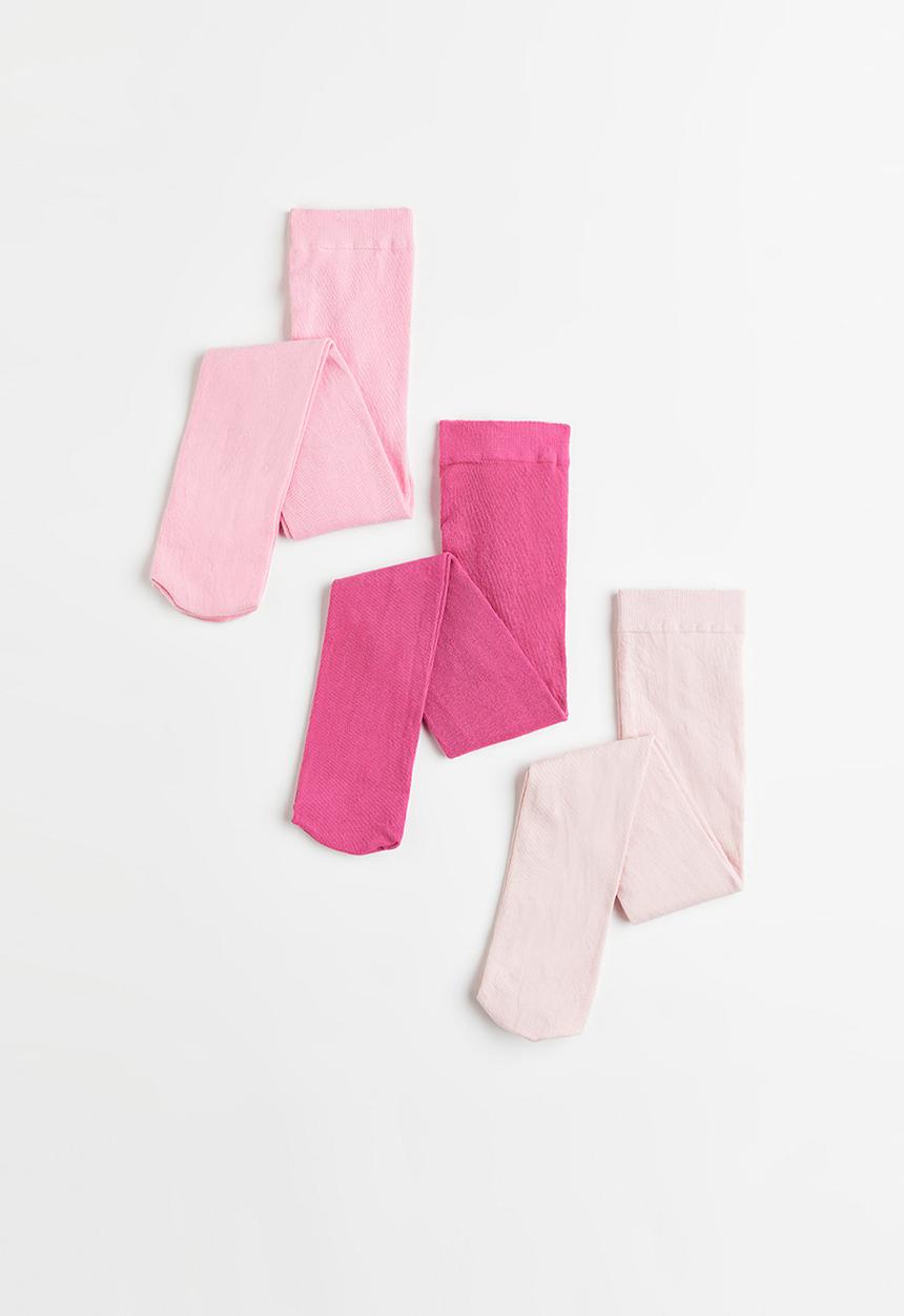 H&M - 3-pack fine-knit tights - pink