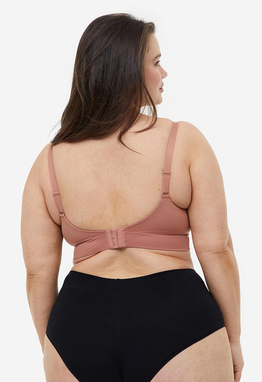 H&M - H&m+ seamless padded bra - old rose