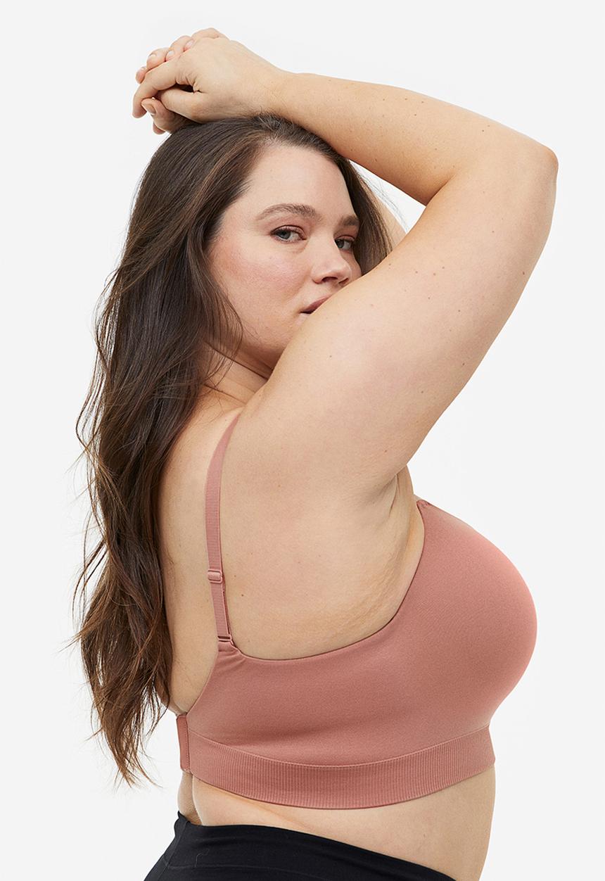 H&M - H&m+ seamless padded bra - old rose