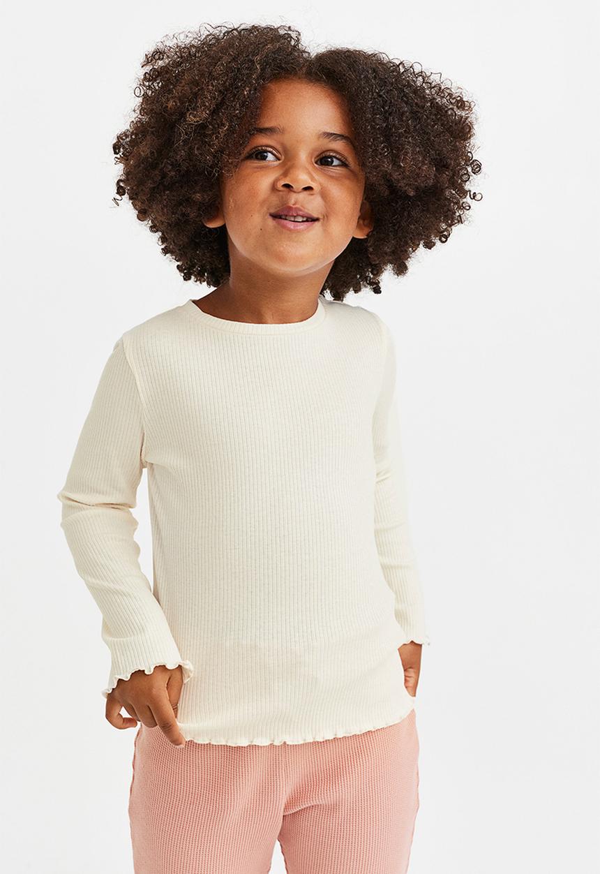 H&M - 2-pack ribbed tops - pink/white