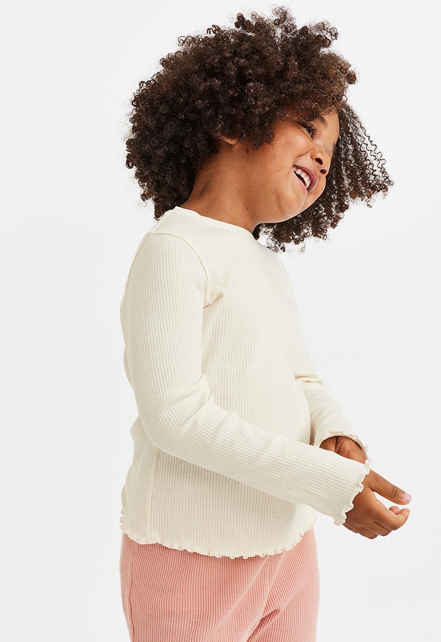 H&M - 2-pack ribbed tops - pink/white