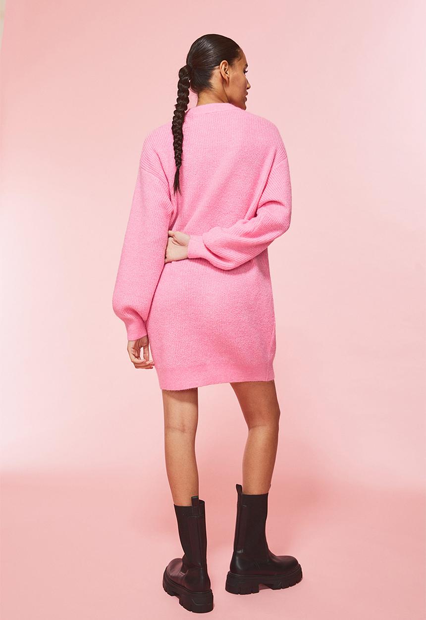H&M - Knitted dress - pink