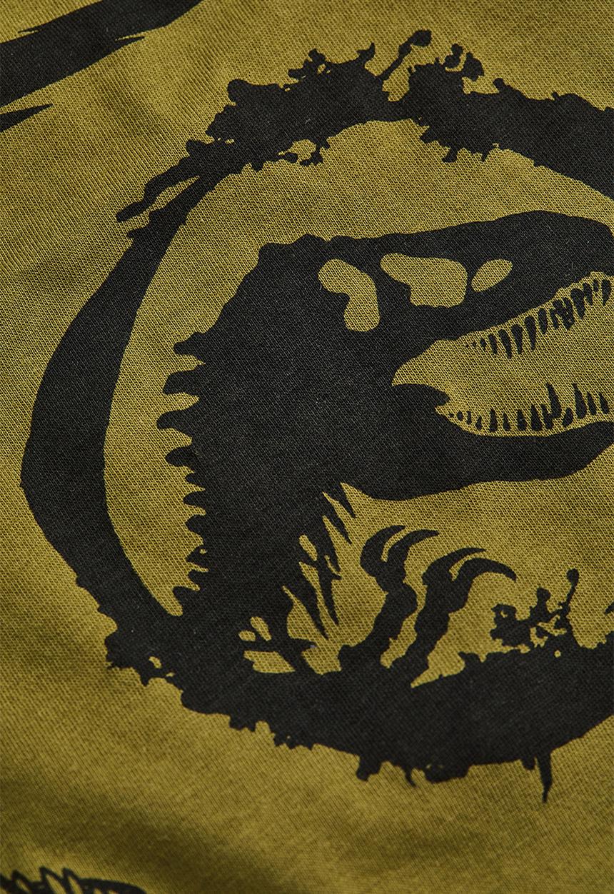 H&M - 2-pack printed t-shirts - khaki green/jurassic world