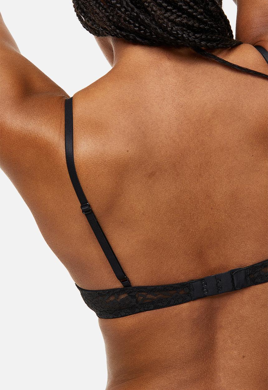 H&M - 2-pack lace push-up bras - black/white