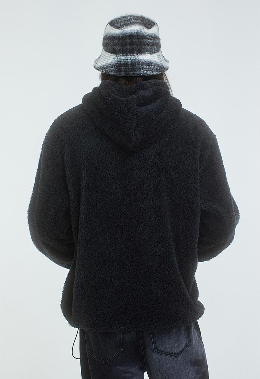 H&M - Relaxed fit pile hoodie - black