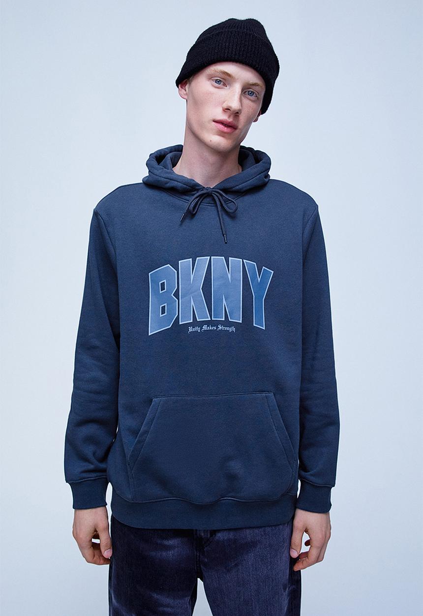 H&M - Regular fit hoodie - dark blue/bkny