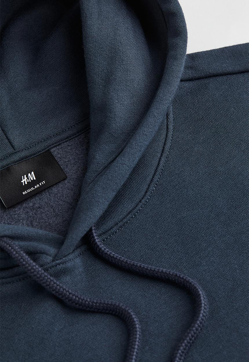H&M - Regular fit hoodie - dark blue/bkny