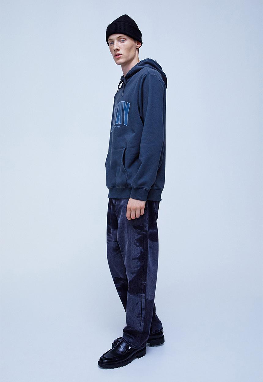 H&M - Regular fit hoodie - dark blue/bkny
